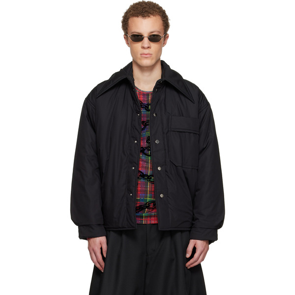  Charles Jeffrey Loverboy Black Puffer Overshirt 