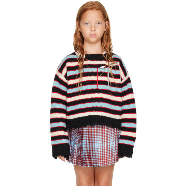  Charles Jeffrey Loverboy Ssense Exclusive Kids Multicolor Slash Stripe Sweater 