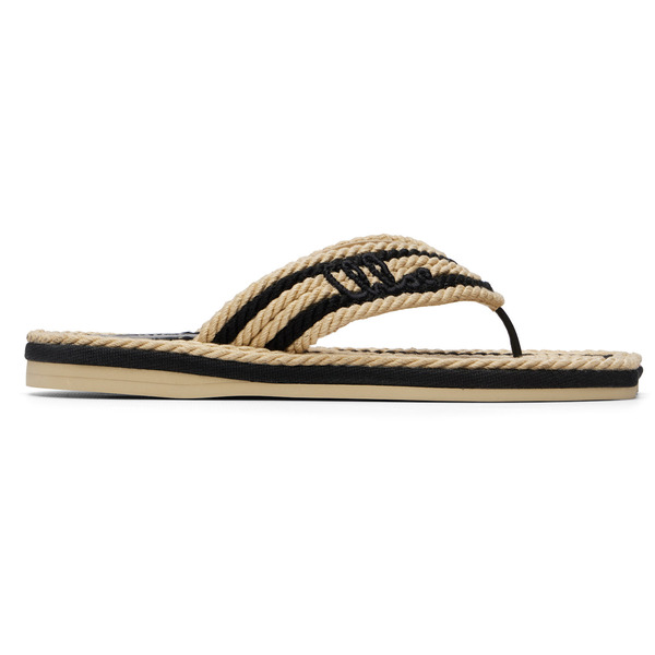  Chloé Beige & Black 'chloé Sand' Slides 