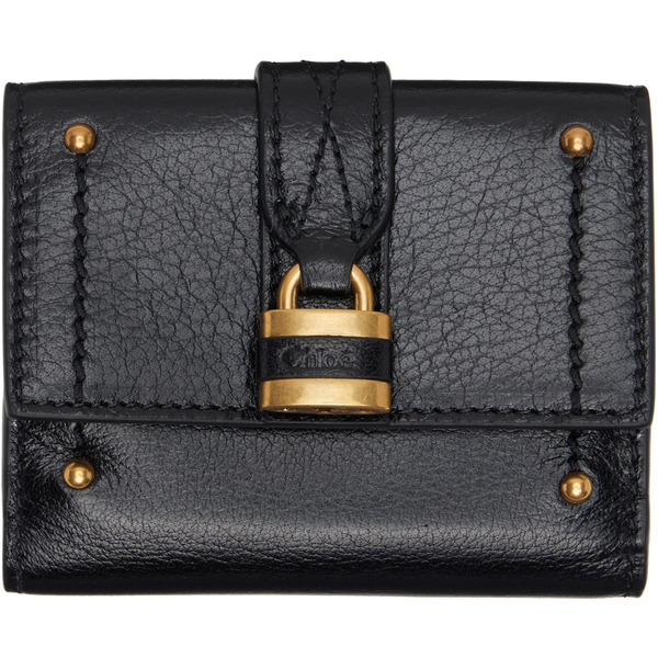  Chloé Black Mini Paddington Tri-fold Wallet 