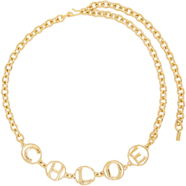  Chloé Gold 'the Chloé Script Jewelry' Belt 