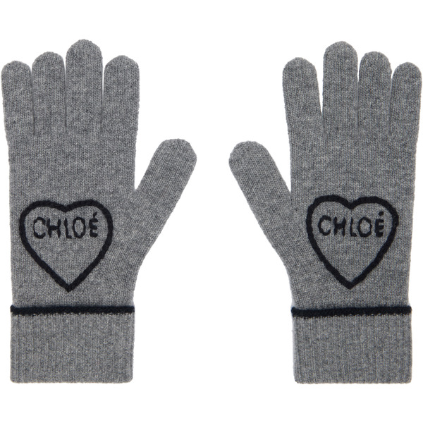  Chloé Gray 'the Chloé Encoeur' Gloves 