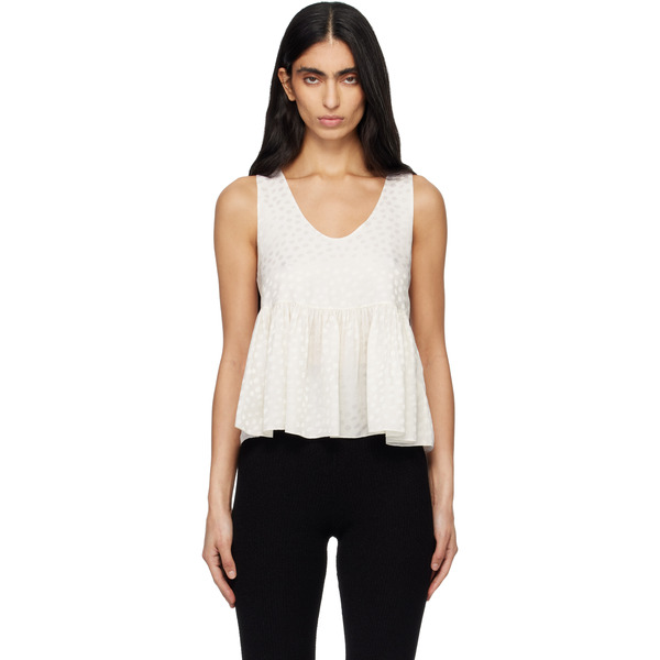  Chloé White Silk Tank Top 