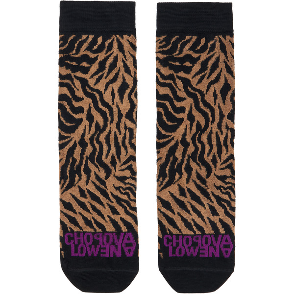  Chopova Lowena Black & Brown Tiger Short Socks 