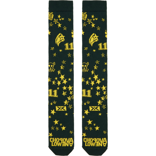  Chopova Lowena Black & Yellow Varsity Long Socks 