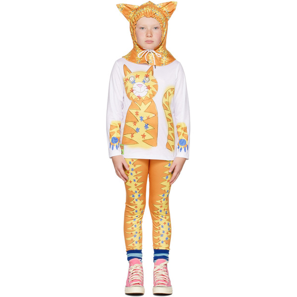  Chopova Lowena Ssense Exclusive Kids Orange & Yellow Magic Cat Costume 