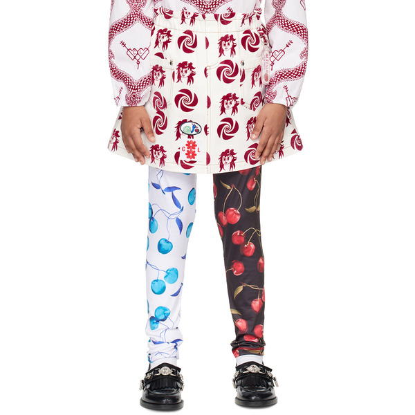  Chopova Lowena Ssense Exclusive Kids White Swirl Girl Denim Skirt 