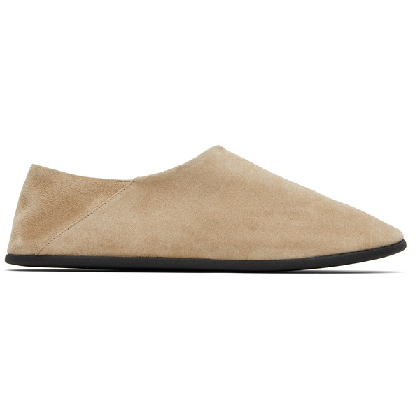  Christen Beige Big Bootie Mule Loafers 