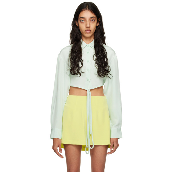  Christopher Esber Blue Cropped Shirt 