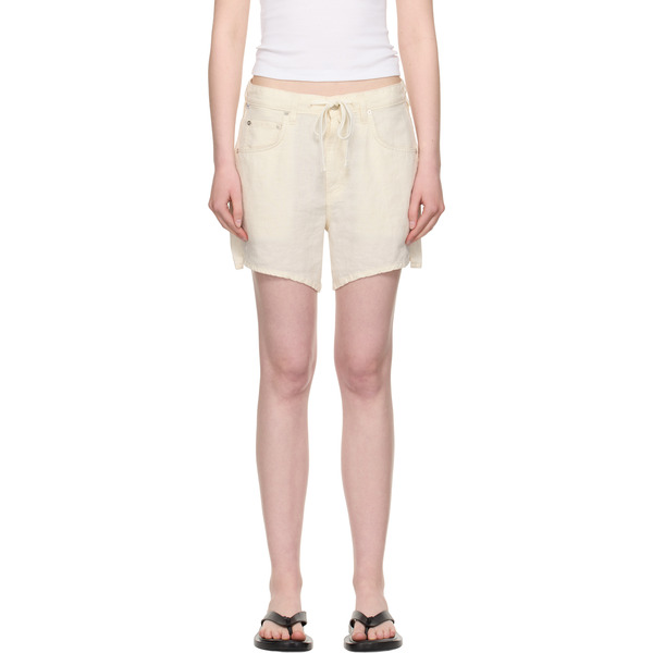 Citizens Of Humanity Beige Brynn Linen Shorts 