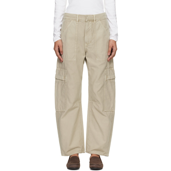  Citizens Of Humanity Beige Marcelle Cargo Pants 