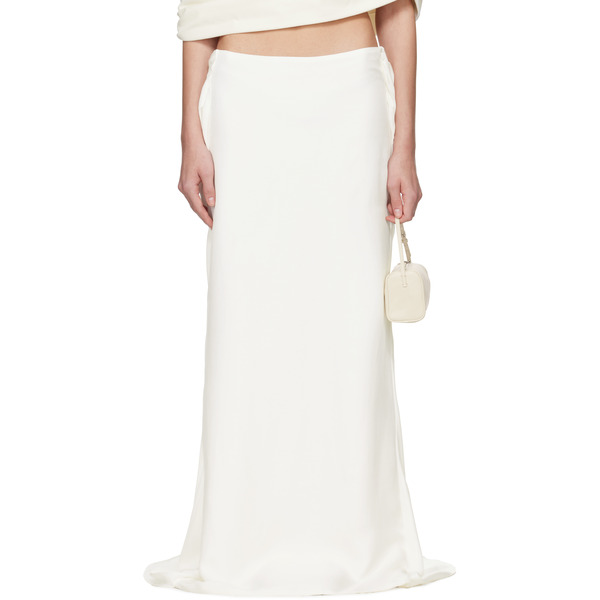  Colleen Allen Ssense Exclusive Bridal Capsule Silk Bustle Maxi Skirt 