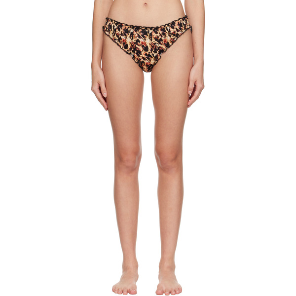  Collina Strada Beige & Black Leopard Peony Magnolia Briefs 