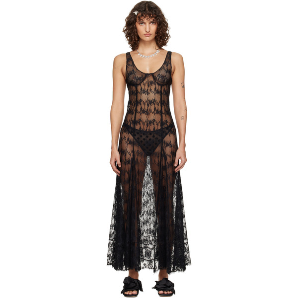  Collina Strada Black Pamela Maxi Dress 