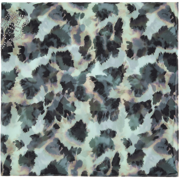 Collina Strada Blue Snow Leopard Scarf 