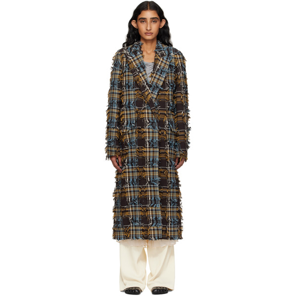  Collina Strada Brown & Blue Wolverine Coat 