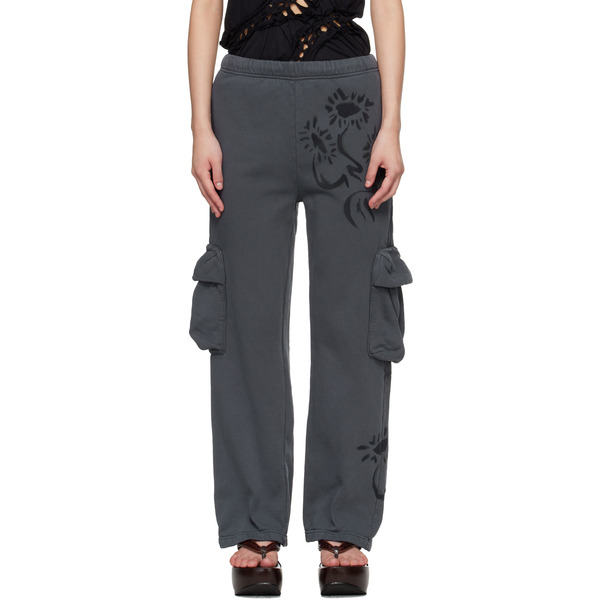  Collina Strada Gray 'charcoal Daisies' Lounge Pants 
