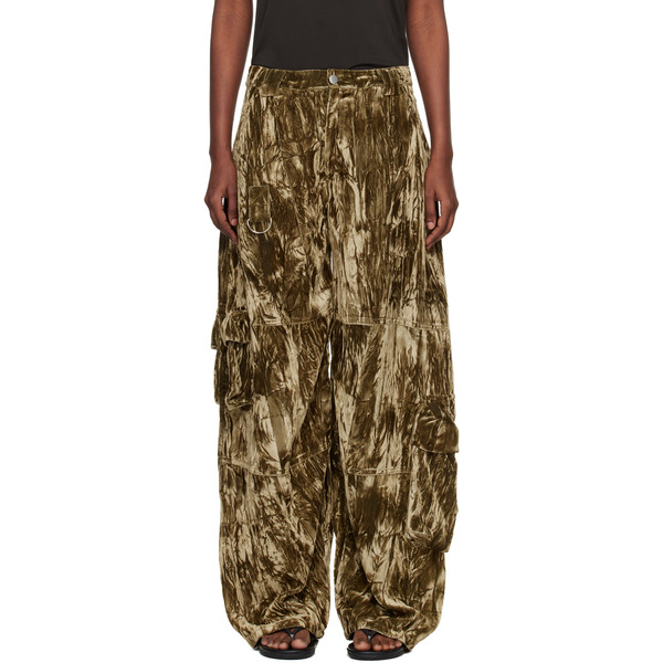  Collina Strada Khaki Velvet Lawn Cargo Pant 