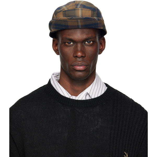  Comme Des Garçons Homme Khaki & Brown Briefing Edition Check Cap 