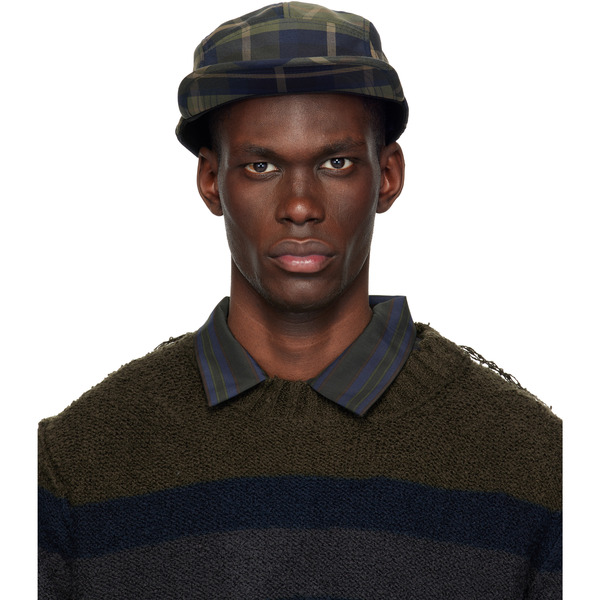  Comme Des Garçons Homme Khaki & Brown Briefing Edition Check Cap 