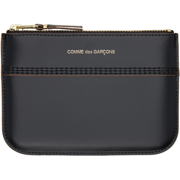  Comme Des Garçons Wallets Black Triple Stitch Pouch 