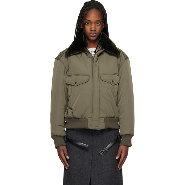  Commission Khaki Midtown Nylon Bomber Jacket 