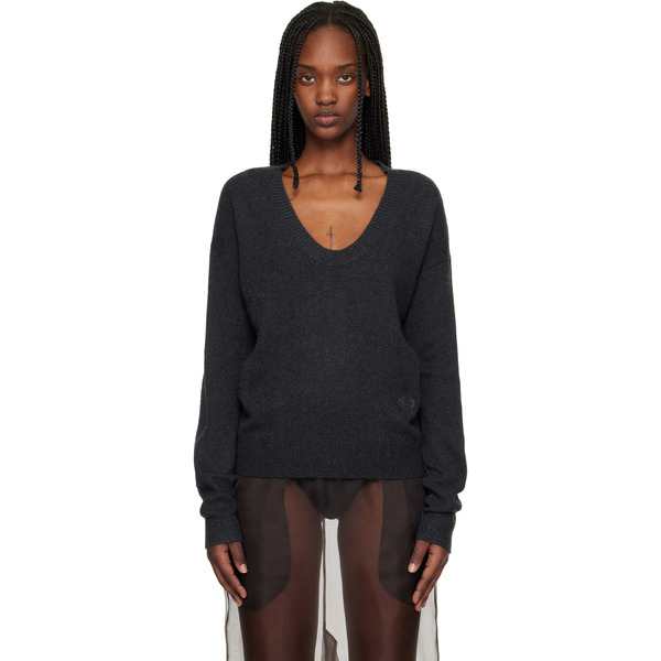  Commission Navy U Neck Sweater 