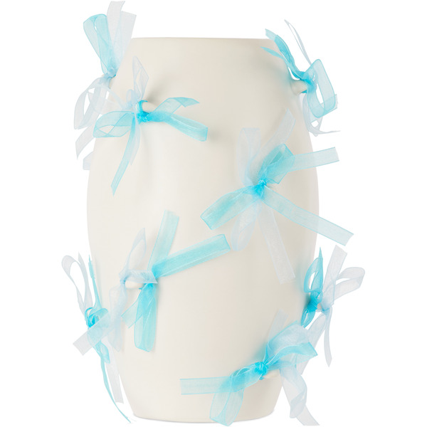  Completedworks White & Blue Pearly Pearl Small Vase 
