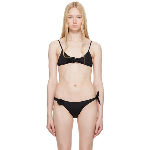  Coperni Black Flower Bikini Top 