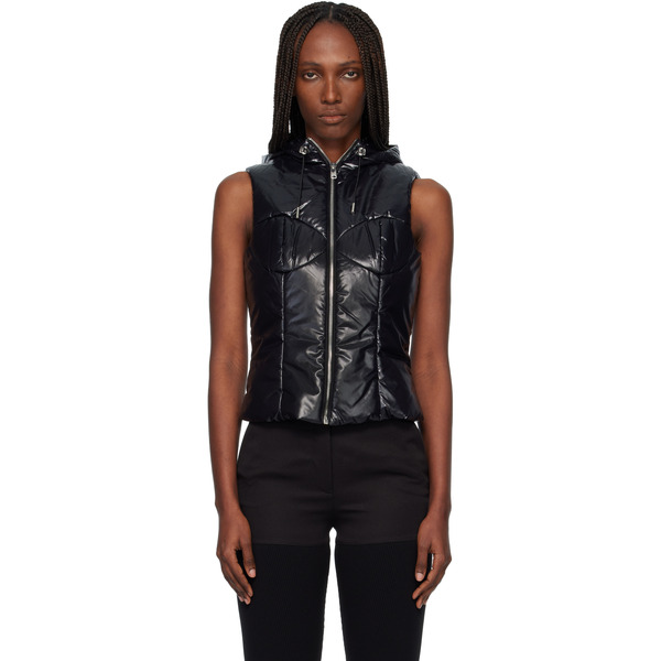  Coperni Black Hooded Puffer Vest 