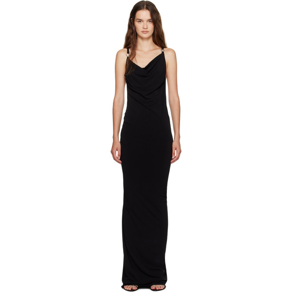  Coperni Black Logo Maxi Dress 