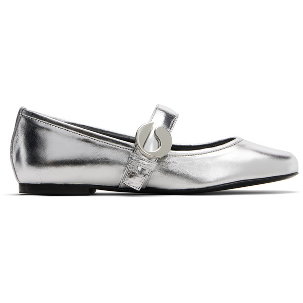  Coperni Silver Belt Ballerina Flats 