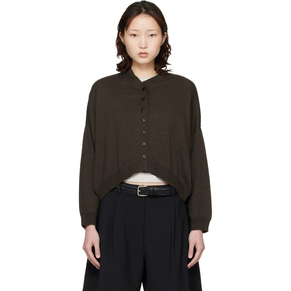  Cordera Brown Cotton & Cashmere Cardigan 