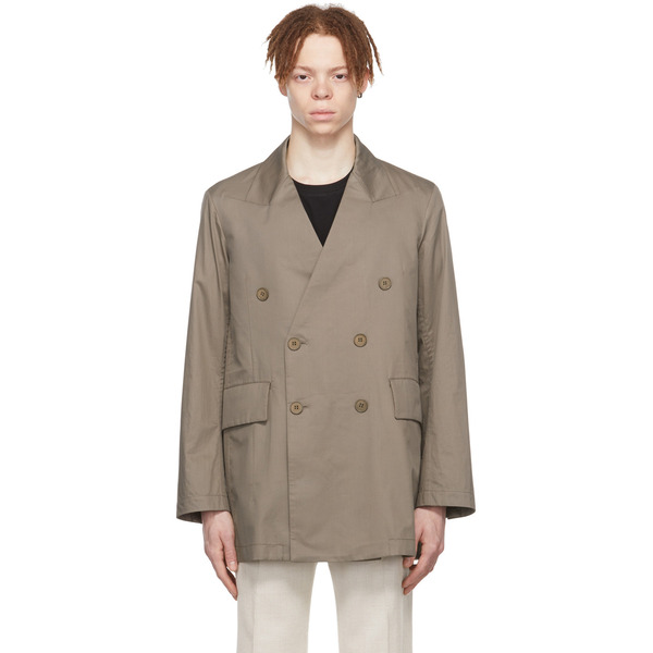  Cornerstone Gray Cotton Blazer 