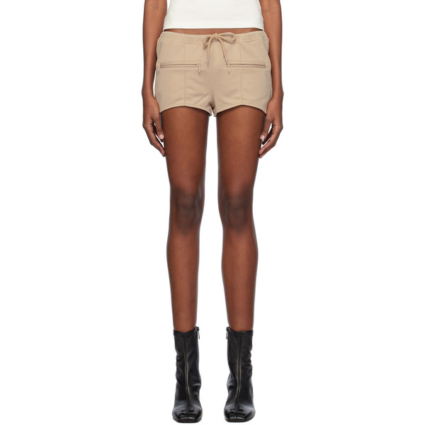  Courrèges Beige Interlock Mini Shorts 
