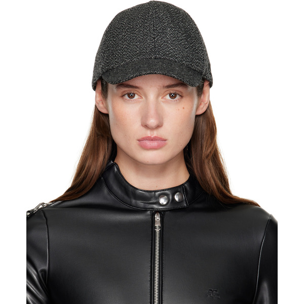  Courrèges Gray Caviar Wool Cap 