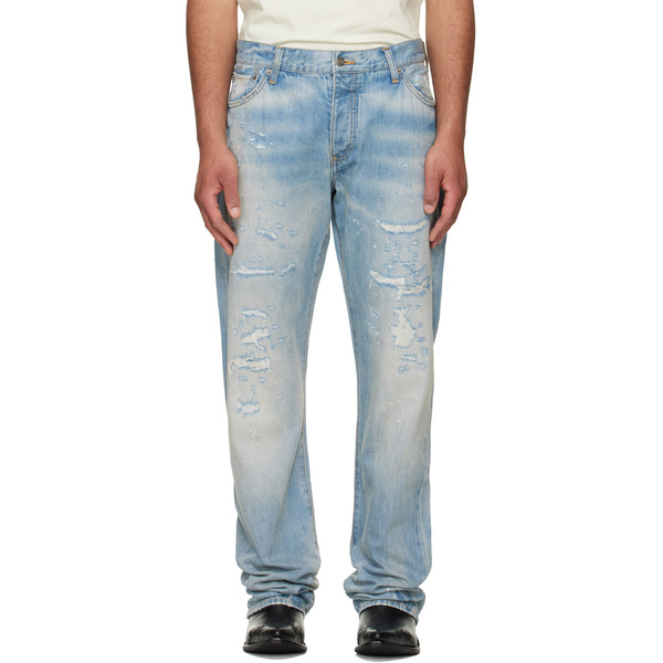  Coût De La Liberté Blue Bobby Selvage Relaxed Jeans 