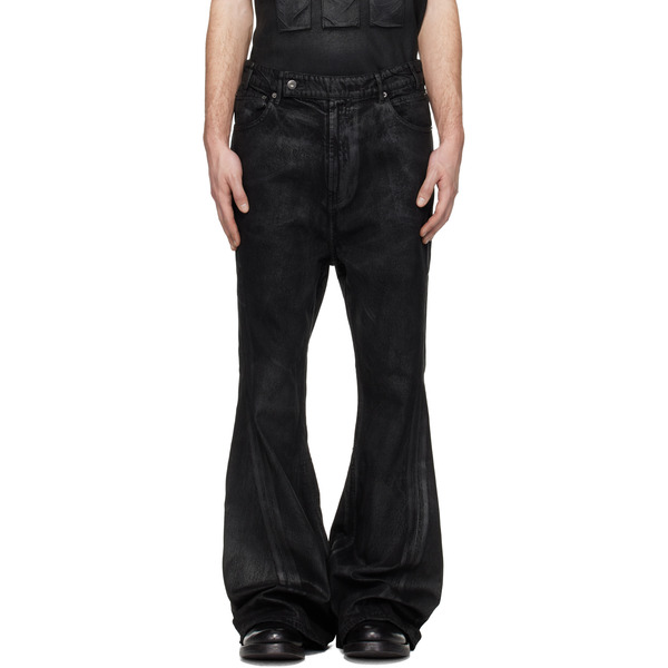  Det Blev Sent Black Waxed Varet Jeans 