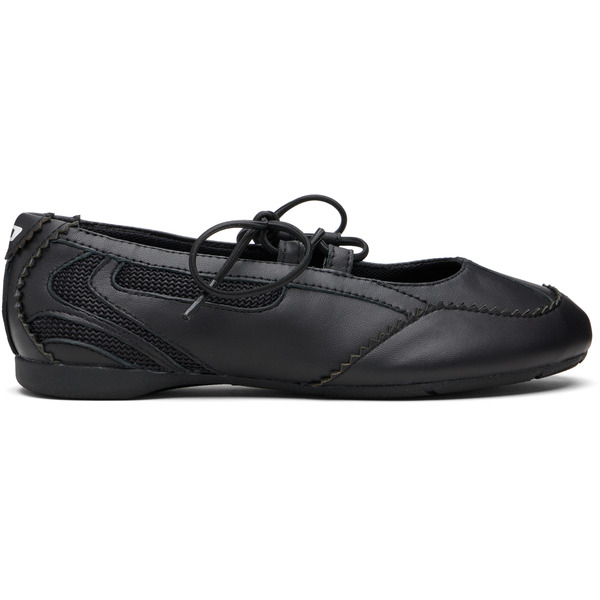  Diesel Black D-mile Lace-up Ballerina Flats 