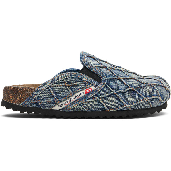  Diesel Blue D-woodstock Quilted Slip-on Loafers 