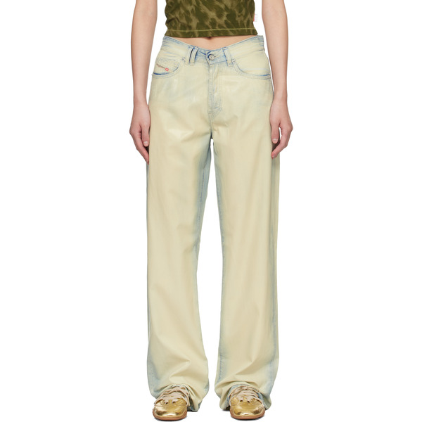  Diesel Blue & Off-white 1971 D-sent Regular High Waist Jeans 