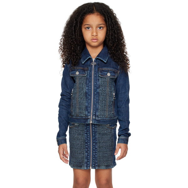  Diesel Kids Blue Jmilo Denim Jacket 