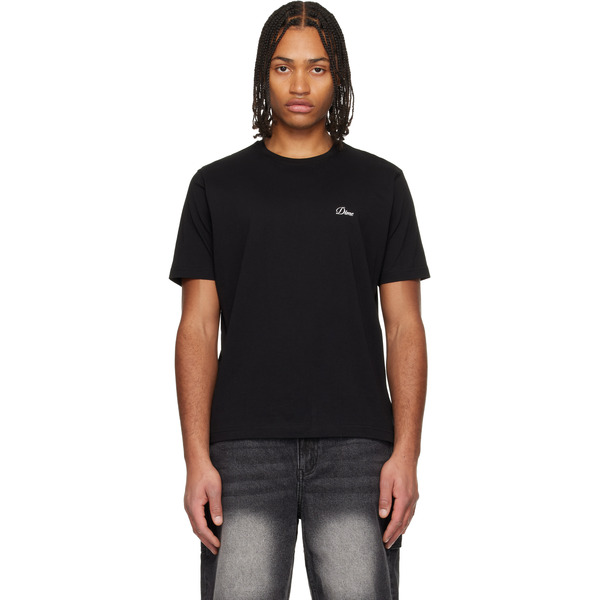  Dime Black Cursive Small Logo T-shirt 