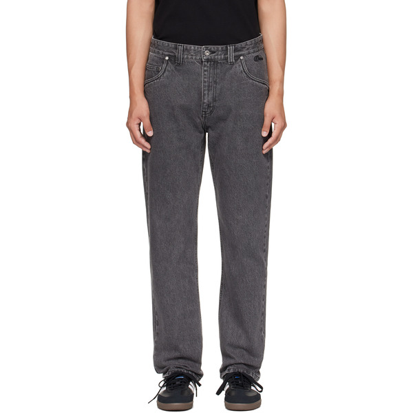  Dime Black Straight Jeans 