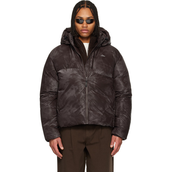  Dime Brown Wavy Puffer Jacket 