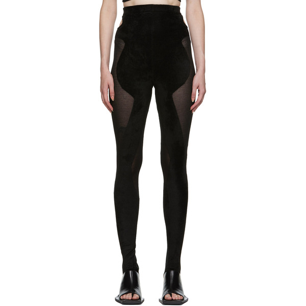  Dion Lee Black Chenille Intarsia Leggings 