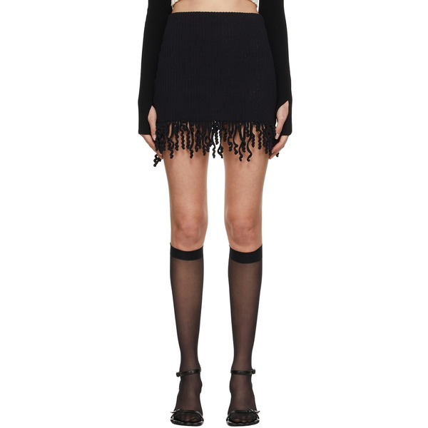  Dion Lee Black Cotton Miniskirt 