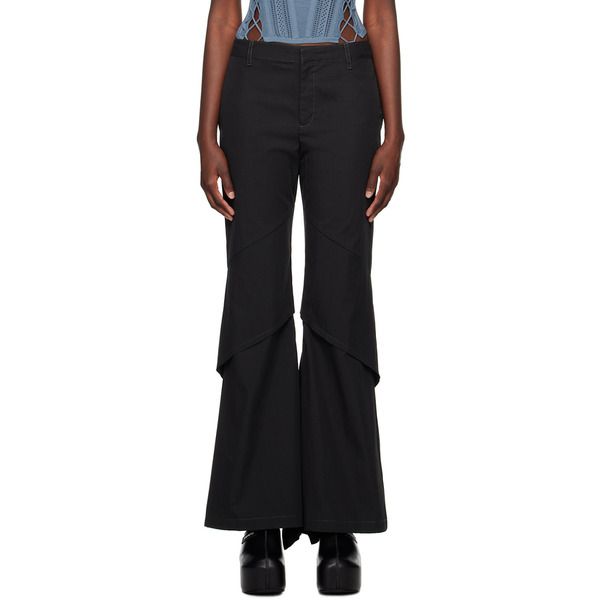  Dion Lee Black Drape Trousers 
