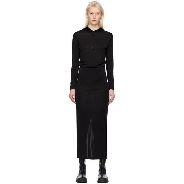  Dion Lee Black Gathered Maxi Dress 