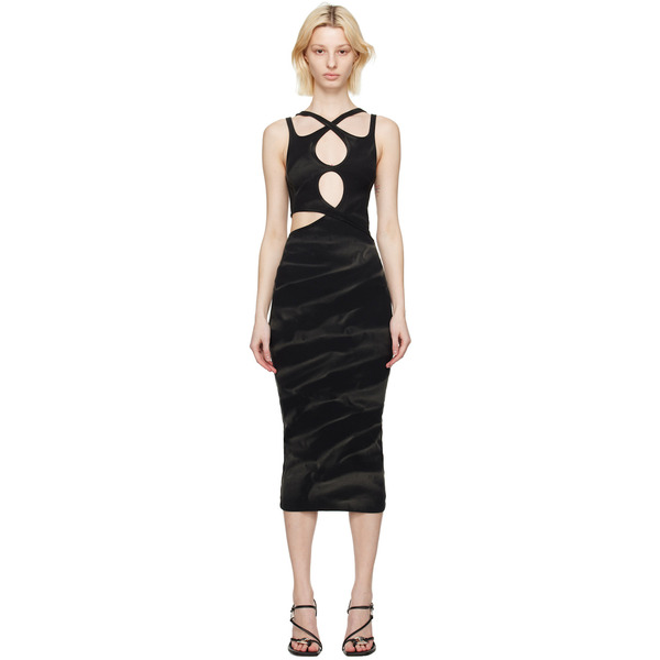  Dion Lee Black Interlink Midi Dress 